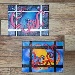 Set of Paintings (Sold as a Pair)